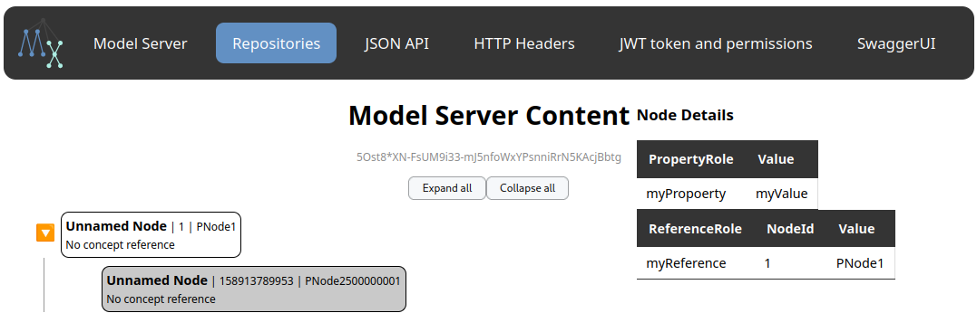 Result in `model-server` of the above code